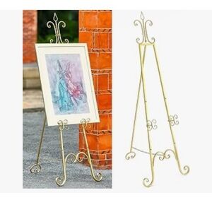 Elegant Gold Easel Stand